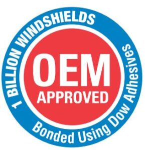 1. Image of Epic Windscreens showcasing 1 billion OEM approved bonded products using Dow technology.